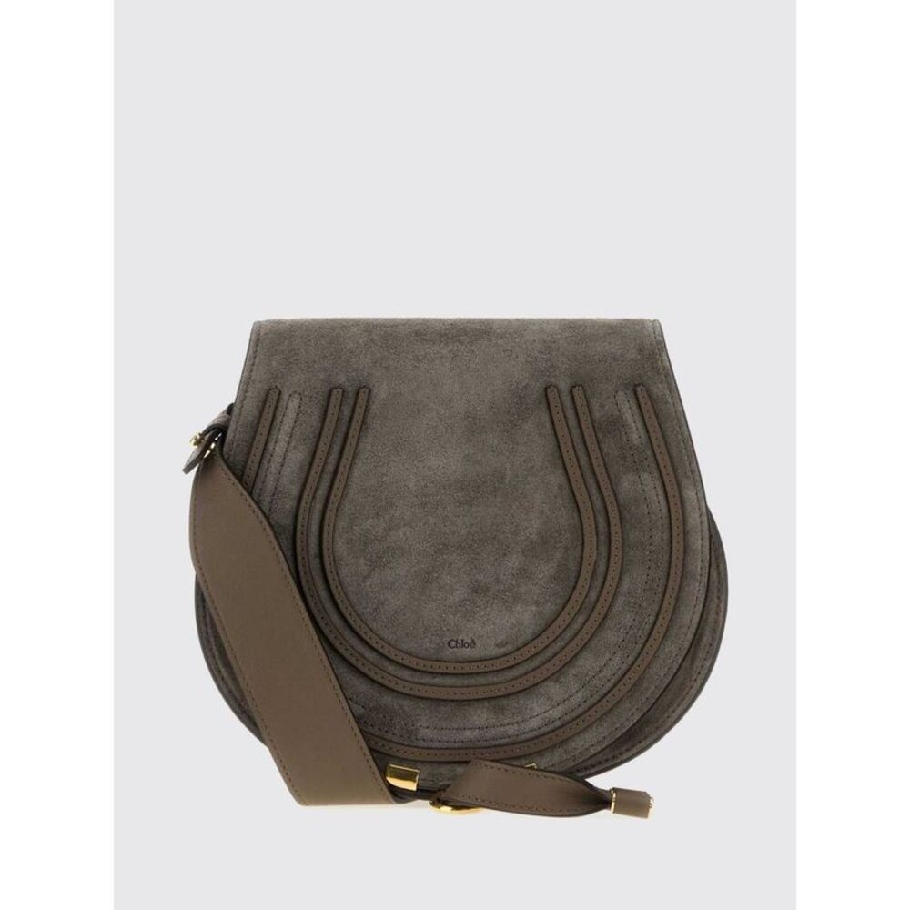 Chloe Women Marcie Mini Crossbody Bag Chloe In Suede Calfskin With Flap Closure